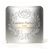 Étiquette autocollante en métal aluminium 3D gaufré de luxe personnalisée, logo privé, étiquette carrée pour flacon de parfum, pour emballage de cosmétiques et de parfums