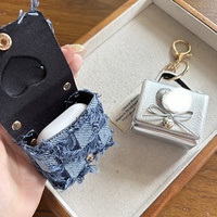 Nouvelle Pochette Portable pour Écouteurs en Forme de Tête de Chat de Dessin Animé, Pendentif Porte-clés Polyvalent Tendance, Breloque de Sac Accessoire pour Filles en Promotion