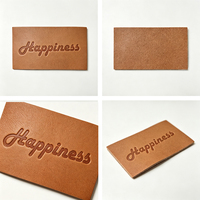 Écussons rectangulaires personnalisés en cuir véritable pressé à chaud, étiquettes écologiques pour chapeaux, accessoires de vêtements à coudre, vente en gros OEM