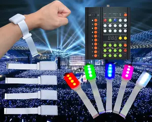 SUNJET DMX Remote Controlled LED Bracelet with Customizable Fabric Bands for Concert and Music Festival