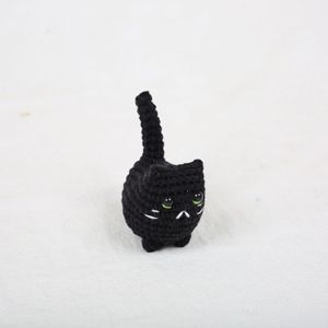 Nouveau porte-clés chat en crochet 3D mini, adorable jouet en peluche fait main, amigurumi tricoté, poupée chaton, breloque <span class=keywords><strong>de</strong></span> sac, pendentif, porte-clés - Product Image 5