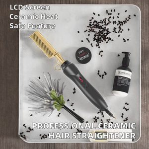 Peine eléctrico profesional dos en uno, barra de <span class=keywords><strong>pelo</strong></span> <span class=keywords><strong>rizado</strong></span> recto de doble propósito para peluquería, rizadores de función especial - Product Image 5