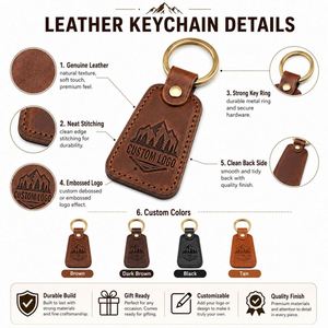 Porte-clés en cuir personnalisé sur le thème des athlètes de football, avec logo en relief, souvenir d'événements sportifs, cadeau pour un usage quotidien - Product Image 2