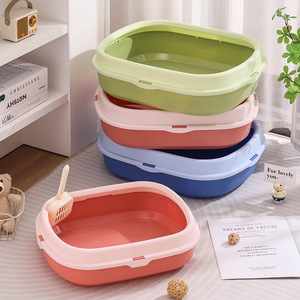 กระบะทรายแมวแบบกึ่งปิด 40.4x33.6x10.9 ซม. พร้อมที่ตัก สำหรับแมวและสุนัข รูปทรงสี่เหลี่ยมผืนผ้า วัสดุ PP - Product Image 2