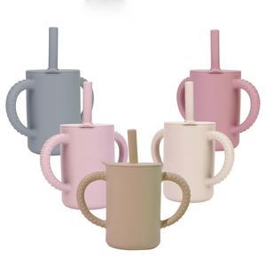 Tazze di apprendimento per bambini in Silicone con cannucce e coperchi in Silicone 6 mesi + tazze per bambini da bere per bambini da 7 once - Product Image 1