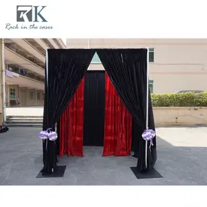 Factory price telescopic rod background frame pipe and drape curtain kits poles for trade show