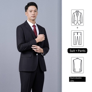 Completo <span class=keywords><strong>Uomo</strong></span> Slim Fit Due Pezzi per Cerimonie Nuziali Turche con Giacca e Pantalone Monopetto con Chiusura <span class=keywords><strong>a</strong></span> Bottone - Product Image 5