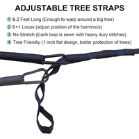 JELOCAMP Léger 210T Double Camping Hamac Balançoire avec 2 Sangles d'Arbre Balançoire Suspendue Équipement de Couchage Hamacs de Randonnée