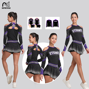 ชุดเชียร์ลีดเดอร์ดีไซน์ใหม่ขายส่ง แบบกำหนดเอง แขนยาว สไตล์แฟชั่น OEM ชุดเชียร์พร้อมโลโก้ของคุณเอง ราคาถูก - Product Image 5