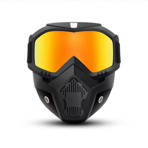 <span class=keywords><strong>Occhiali</strong></span> <span class=keywords><strong>da</strong></span> <span class=keywords><strong>Sole</strong></span> Sportivi Polarizzati per Casco <span class=keywords><strong>da</strong></span> Moto, Montatura Senza Bordi, Antivento, Resistenti alla Sabbia e ai Raggi UV, Maschera a Forma di Teschio Completa - Product Image 6