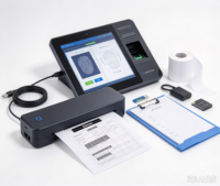 Printer Thermal A4 Mobile Android, Koneksi Nirkabel Monokrom untuk Perjalanan, Kantor Mobile Sekolah Rumah
