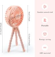 Mini ventilateur de table portable à rotation 360°, trépied pieuvre, recharge USB, ventilateur électrique portatif de voyage