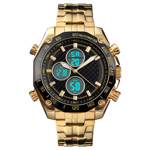 Montre sport de luxe personnalisée à grand cadran en acier inoxydable analogique-numérique pour homme, bonne étanchéité, Relojes Hombre Digitales - Product Image 2