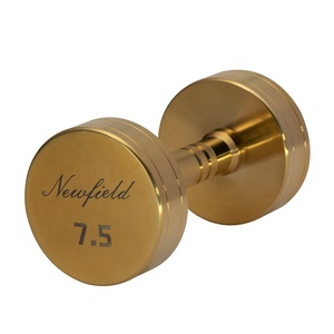 Mancuerna de Alta Resistencia de <span class=keywords><strong>7.5</strong></span> <span class=keywords><strong>kg</strong></span>, Forma Redonda con Acabado en Oro Titanio para un Rendimiento Confiable en el Gimnasio - Product Image 1