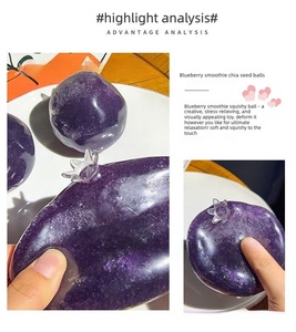 ของเล่นบีบบลูเบอร์รี่สีฟ้าแบบขายส่ง ของเล่นบีบ TPR รูปผลไม้ บรรเทาความเครียด ของเล่นเสริมประสาทสัมผัส สำหรับผู้ใหญ่และเด็ก ช่วยคลายเครียด - Product Image 4
