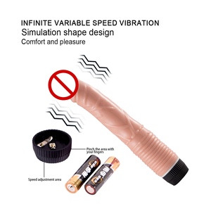 Ungu hitam Pink kristal 23cm lembut TPE ABS <span class=keywords><strong>Vibrator</strong></span> Dildo realistis Wanita mainan seks untuk wanita dengan harga murah - Product Image 6
