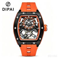 Montre mécanique automatique squelette pour homme, montre-bracelet ajourée, montre de sport et d'affaires pour homme, accepte les commandes OEM ODM en gros