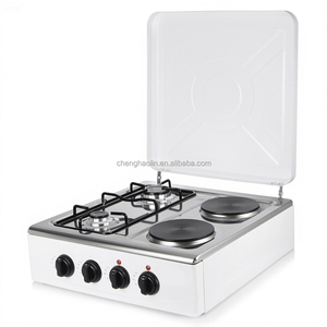 Estufa de Gas para Cocina Doméstica de 1000W con Cuatro Hornillas, Dos de Gas y Dos Eléctricas, <span class=keywords><strong>Bajo</strong></span> <span class=keywords><strong>Consumo</strong></span> de Energía y Eficiencia Térmica Uniforme - Product Image 1