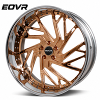 Ruedas EVOR Forjadas Personalizadas de 2 Piezas, 18 20 22 24 26 28 Pulgadas, Cóncavas Profundas, Aleación OEM, 5x127 5x120 5x114.3 5x130 5x112, Cromadas y Pulimentadas