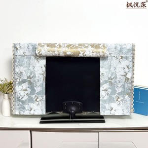 Protector de <span class=keywords><strong>TV</strong></span> Maple <span class=keywords><strong>Joy</strong></span> con Bordado de Hilo Dorado y Elegante Ribete de Encaje, Lujoso y Estético, Antipolvo, Universal para Pantallas de Hogar - Product Image 5