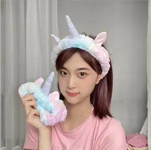 Bandeau <span class=keywords><strong>licorne</strong></span> pour filles, pour <span class=keywords><strong>maquillage</strong></span>, 21 couleurs, peluche, noël - Product Image 1