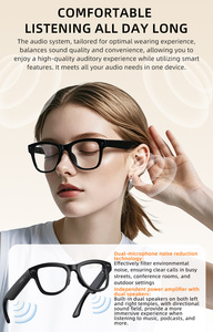 M02X Pro Max AI Smart Glasses 13MP <b>Camera</b> 4K Video Recording EIS <b>Stabilization</b> BT Calling Genuine Leather Charging Case IPX5 - Product Image 5