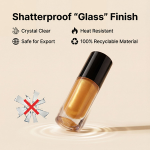 Tube <span class=keywords><strong>de</strong></span> brillant à lèvres rond à étiquette privée, noir, blanc, argent, métallique, plastique, double paroi avec applicateur épais - Product Image 3