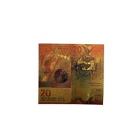 Nouveaux billets de banque suisses de 6 types, billets de banque colorés en or 24 carats pour collection
