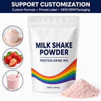 Poudre de milk-shake personnalisée avec protéines, complexe de vitamine D, saveur et design entièrement personnalisés, sans OGM, service tout-en-un