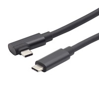 Cable USB 3.1 Tipo C a C en Ángulo Recto DFX de 1M 60W 3A con Material de PVC, Carga Rápida para Teléfono Móvil, Tableta y Juegos
