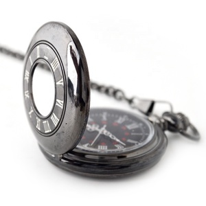 الجملة الفاخرة التلقائي السلس <span class=keywords><strong>moonphase</strong></span> الميكانيكية ساعة جيب فضة الهيكل العظمي الميكانيكية التلقائي ساعة جيب - Product Image 3