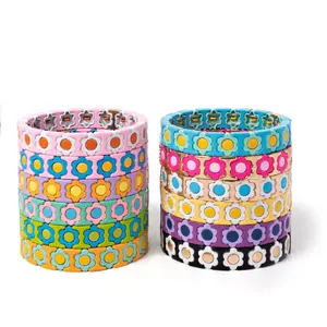 2023 Hot Sale Bohemia Fashion Handmade Flower Shape Enamel Tila Miyuki Beads Elastic Bracelets for Women Men