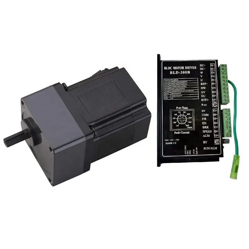 80mm flens hoge spanning 110 volt 220 volt borstelloze dc synchrone motor met driver