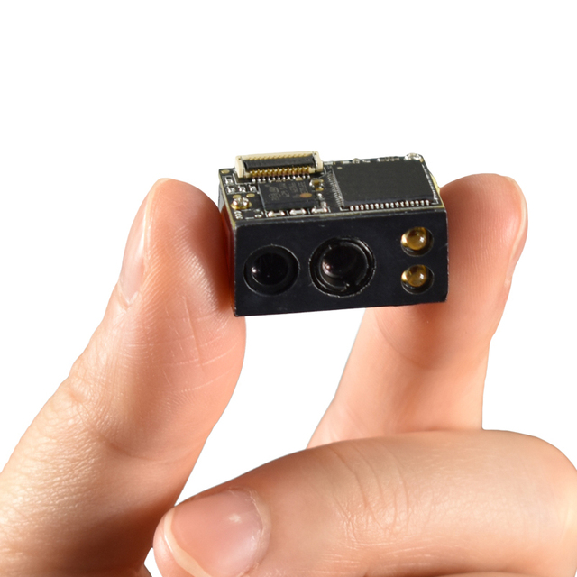 Small 2D Mini Embedded Fixed Mount Barcode Scanner Module USB/RS232/TTL Port High-Speed 200 Scans/sec 5mil Precision A4 Size
