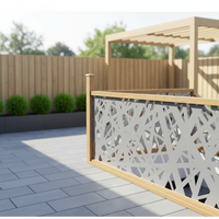 Panneau de balustrade décoratif en métal découpé au laser pour la protection de l'intimité / Balustrade de terrasse / Balustrade d'escalier / Commande sur mesure |   En extérieur ou en intérieur