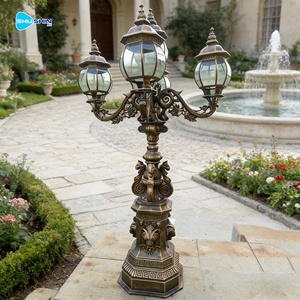 Lampadaire extérieur en bronze sur mesure, style antique, sculpture lumineuse décorative pour <span class=keywords><strong>jardin</strong></span> et parc - Product Image 3