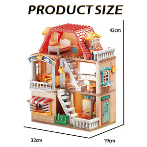 Feelo บล็อกตัวต่อปริศนาสำหรับวิลล่าภูมิปัญญา DIY ของเล่นเพื่อการศึกษาสำหรับเด็กของเล่นเพื่อการศึกษาที่ออกแบบอย่างสร้างสรรค์ทำจากพลาสติกจำนวนสั่งซื้อขั้นต่ำ1000ชิ้น - Product Image 4