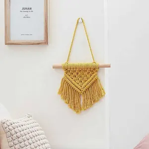 Quaste Ornamente für Kinderzimmer Apartment Home Mini Makramee Wandbehang, böhmischen handgemachten gewebten Wandteppich