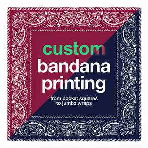 Bandana personnalisée OEM sur mesure pour événements d'entreprise, mariages et tenues de groupe avec options d'impression de logo et de nom détaillés et précis. - Product Image 6