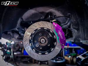 Yltech ดิสก์เบรกล้อปลอม, คาลิเปอร์ลูกสูบขนาดกลาง6ชิ้นระบบดิสก์เบรกเซรามิกสองชิ้นรุ่นคูเปอร์-ใหม่ - Product Image 5