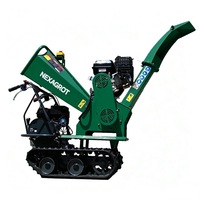 Pencacah Kayu Beroda Rantai Bensin 15HP Heavy Duty GST120 120mm, Pencacah Ranting Otomatis dengan 3F+1R Gears