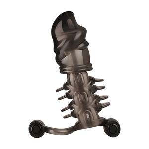 Male Wolf Tooth <b>Vibrating</b> Penis Cover, Extended Length, Crystal Cover, Enlarged and Thickened <b>Couple</b> Supplies - Product Image 3
