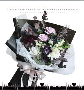 Accepter les motifs personnalisés de battement de coeur nouveau style design imperméable en plastique fleur papier d'emballage fournitures de fleuristes - Product Image 4