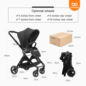 Cochecito de bebé Cochecito de paisaje alto Cochecito plegable Cochecito de lujo y cochecito de bebé para bebé De <span class=keywords><strong>Bebe</strong></span> 3 Em <span class=keywords><strong>1</strong></span> - Product Image 2