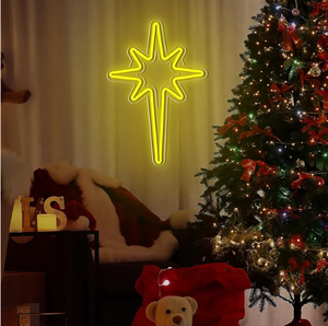 لافتة نيون نجمية مضيئة بتقنية LED لعيد الميلاد مع تحكم عبر تطبيق البلوتوث وألوان متعددة لديكور الشركات - Product Image 5