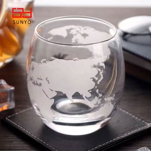 Bản Đồ Độc Đáo Frosted Crave 300Ml Tay Thổi Tùy Chỉnh Tinh Thể Chất Liệu Hình Bầu Dục Vòng Whisky Rượu Vang Biểu Tượng Bắn Kính - Product Image 4