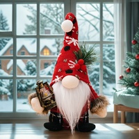 Vente en gros de poupées en peluche de Noël en coton de haute qualité faites à la main, décoration de gnomes d'intérieur, cadeau de Noël, gnome de Noël