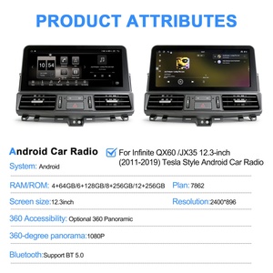 Navihua New Arrival 12.3'' Touch Screen Android Car Radio Multimedia Carplay Autostereo GPS DSP for Infiniti QX60/JX35 2011-2019 - Product Image 6