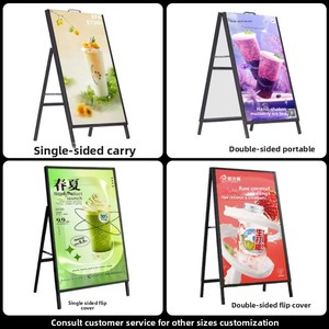 A-frame Áp phích di động đứng 60*90cm kim loại đóng mở hiển thị ngoài trời cho bảng hiệu - Product Image 3