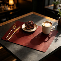 Nouveau Set de Table Rectangulaire de Luxe en Cuir PU, Imperméable et Résistant à la Chaleur, Idéal pour Mariages, Dîners, Ordinateurs, Restaurants, Bureaux et Salons de Manucure